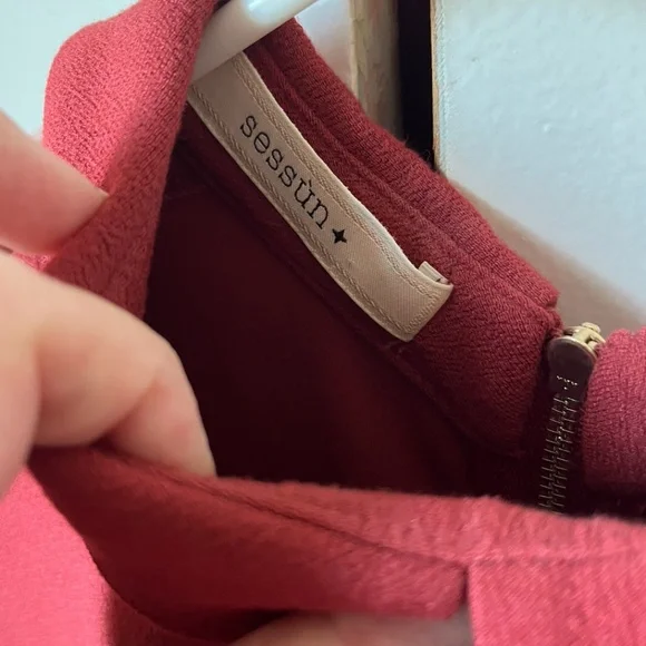 Sessun luxury french Brand Shift Dress w Peter Pan Collar - Picture 4 of 9